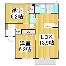 桐C-3  ｜ 長野県松本市桐2丁目（賃貸マンション2LDK・1階・60.13㎡） その2