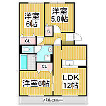 リ・ドーレ　Ｆ  ｜ 長野県松本市元町1丁目（賃貸アパート3LDK・1階・67.53㎡） その2