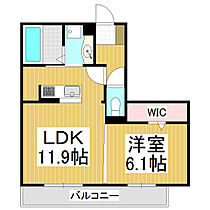 グランノール渚　Ｅ棟  ｜ 長野県松本市渚（賃貸アパート1LDK・3階・43.71㎡） その2