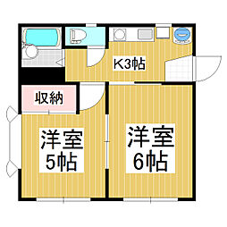 マンションエレガンス 2Kの間取図画像