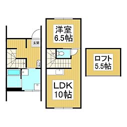 MURAIテラス 1LDKの間取図画像