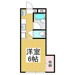 ヴィラ・ベルデ 1Kの間取図画像