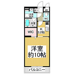 コンフォーティアあさま 1Kの間取図画像