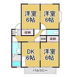 ウインディアヴィズ 3DKの間取図画像