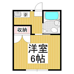 マンションエレガンス 1Kの間取図画像