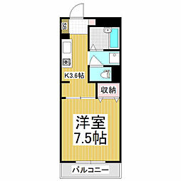 石芝イン・北 1Kの間取図画像