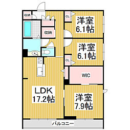 MastTownAstraea 3LDKの間取図画像
