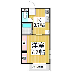 アーバンハイムM 1Kの間取図画像