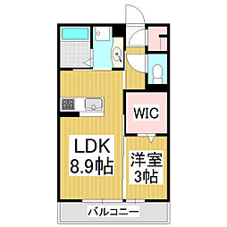 メゾン・ラ・フォルテ 1LDKの間取図画像