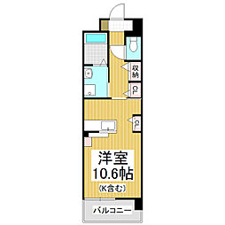 深志M・Oマンション ワンルームの間取図画像