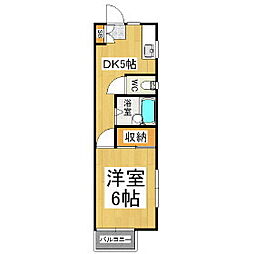 コーポみさと 1DKの間取図画像