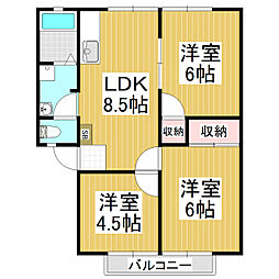 西村アーバンE 3LDKの間取図画像