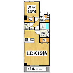 和泉町ビル 1LDKの間取図画像