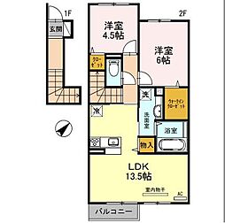 セジュール623 2LDKの間取図画像