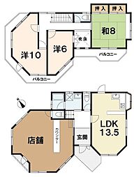 近江八幡市安土町桑実寺 3LDKの間取り