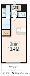 ベーネ南草津 ワンルームの間取図画像