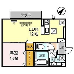 FRAN苅原 1LDKの間取図画像