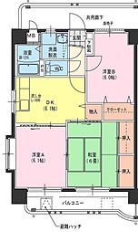 サングリーン藤沢II 1階3DKの間取り