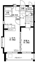 ハートピュアＹIII 1階1LDKの間取り