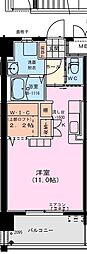 サンライズコート 8階ワンルームの間取り