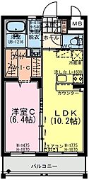 Victory Leap 1LDKの間取図画像