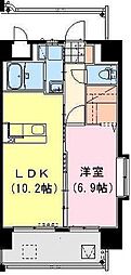 クロスワイズ神宮外苑ウエスト 1LDKの間取図画像