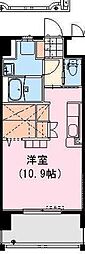 クロスワイズ神宮外苑ウエスト ワンルームの間取図画像