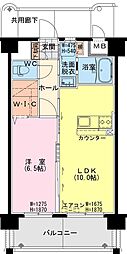 サンライズ北小路 1LDKの間取図画像