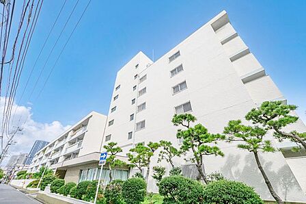 【外観】青空に映える、明るく清潔感のある外観デザイン。落ち着いた街並みに調和する佇まいです。