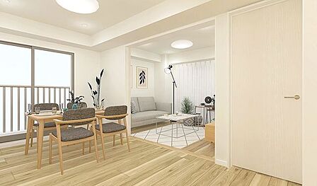 【リビング】※画像は完成予定パースです。家具や調度品等はCG加工によるイメージのため価格に含まれません。
