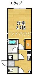 CASAACE 1Kの間取図画像