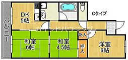 ノアーズアーク住之江 3DKの間取図画像