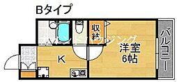 SWISS難波南 1Kの間取図画像