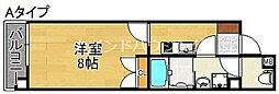 メリー住之江公園 1Kの間取図画像
