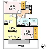 サクラメント牛津 101 ｜ 佐賀県小城市牛津町牛津（賃貸アパート2LDK・1階・52.76㎡） その2