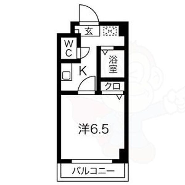 万宝マンション ｜愛知県名古屋市東区東桜２丁目(賃貸マンション1K・5階・24.37㎡)の写真 その2