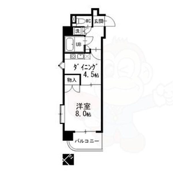 ブルージュ大曽根 ｜愛知県名古屋市北区大曽根４丁目(賃貸マンション1DK・8階・33.47㎡)の写真 その2