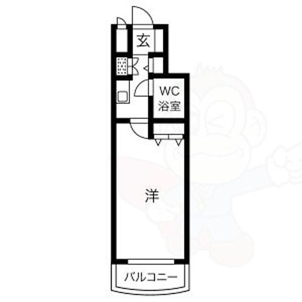 愛知県名古屋市中区富士見町(賃貸マンション1K・7階・22.56㎡)の写真 その2