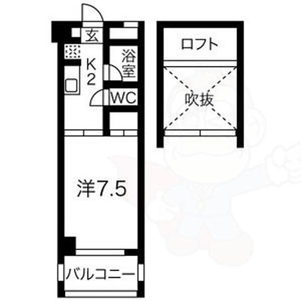 愛知県名古屋市北区東長田町３丁目(賃貸マンション1K・3階・25.00㎡)の写真 その2