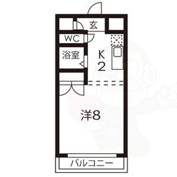 オークヒルズ円庄2 ｜愛知県名古屋市千種区豊年町(賃貸マンション1K・3階・24.98㎡)の写真 その2