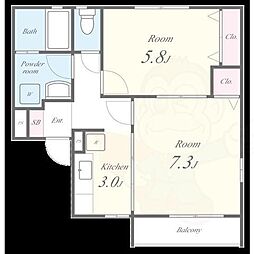 リーフレジデンス　西館 2階