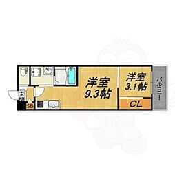 LECOCON守山3 1階1LDKの間取り