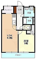 榊原ビル 1LDKの間取図画像