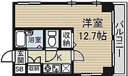 第6ビル和光 7階1Kの間取り