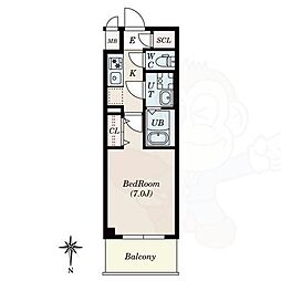 S-RESIDENCE名駅North2 3階1Kの間取り