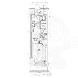エステムコート名古屋ライブゲート 9階1DKの間取り