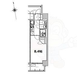 S-RESIDENCE今池beleta 1階1Kの間取り
