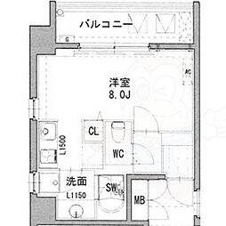 REGARO KANAYAMA Sta. 8階1Kの間取り