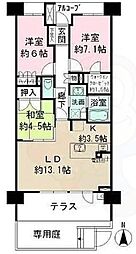BELISTA茶屋ヶ坂 1階3LDKの間取り