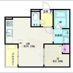 Jack daiko2 1階1LDKの間取り